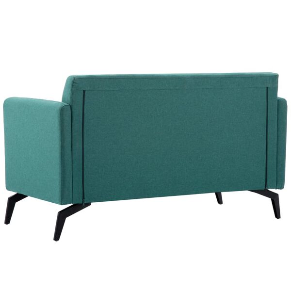 vidaXL Dvivietė sofa, audinio apmu&scaron;alas, 115x60x67cm, žalia