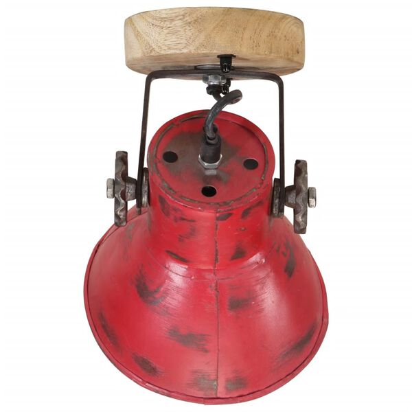 vidaXL Sieninis &scaron;viestuvas, baltintas raudonas, 11,5x11,5x25cm, 25W