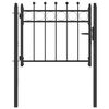 vidaXL Tvora vartai HORST 100 x 75 cm Metalas Juoda Užrakintas