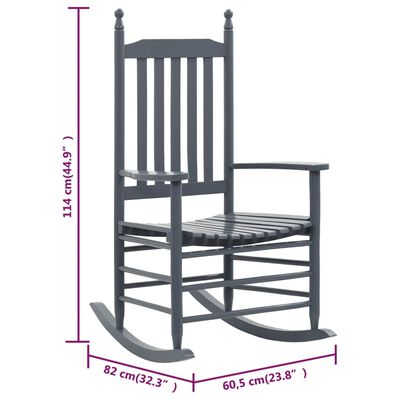vidaXL Supama kėdė su išlenkta sėdyne, pilka, tuopos mediena