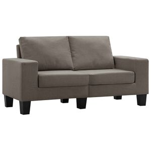 vidaXL Sofa Taupe Dvivietės audinys