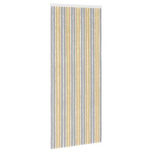 vidaXL Vabzdžių Užuolaida i&scaron; Chenille Pilka ir smėlinė 90 x 220 cm