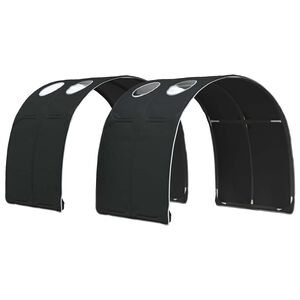 vidaXL Lovos tunelis 2 pcs Juoda 211 x 67.5 x 2 cm Poliesteris