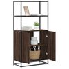 vidaXL Highboard Rudas ąžuolas 68x35x139 cm Mediena ir metalas