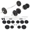 vidaXL &Scaron;tangos ir hantelių rinkinys, 30 kg