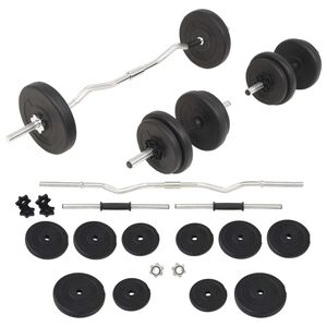 vidaXL &Scaron;tangos ir hantelių rinkinys, 30 kg