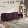 vidaXL Dvivietė sofa-lova su dvejomis pagalvėmis, violetinė, audinys