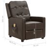 vidaXL Masažinis krėslas, rudos spalvos, dirbtinė oda, blizgus