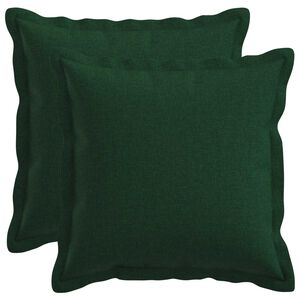 vidaXL Pagalvėlė HOUTEN 2 vnt. Tamsiai žalia Dirbtinis linelis