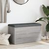 vidaXL Suoliukas-daiktadėžė, pilkas, 82x42x45cm, apdirbta mediena