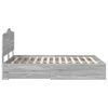 vidaXL Lovos rėmas Pilkas Sonoma 160 x 200 cm Apdirbta mediena