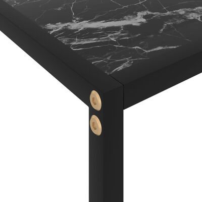 vidaXL Konsolinis staliukas, juodas, 80x35x75cm, grūdintas stiklas