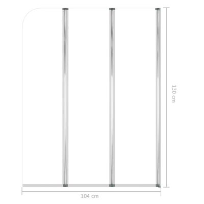 vidaXL Vonios pertvaros, 2vnt., skaidrios, 104x130cm, stiklas