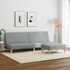 vidaXL Dvivietė sofa-lova su pakoja, &scaron;viesiai pilkos spalvos, audinys