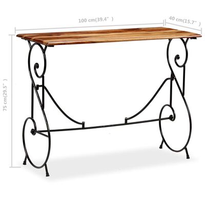 vidaXL Konsolinis staliukas, 100x40x75cm, dalbergijos masyvas