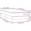 vidaXL Box Spring Lova su čiužiniu Juodas 100x210 cm aksomas