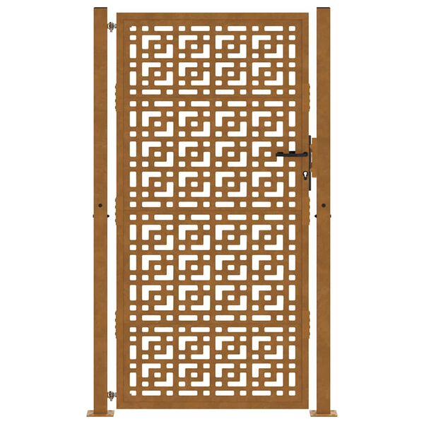 vidaXL Sodo vartai, 100x200 cm, atsparūs oro sąlygoms, plienas, kryžiaus ra&scaron;tas