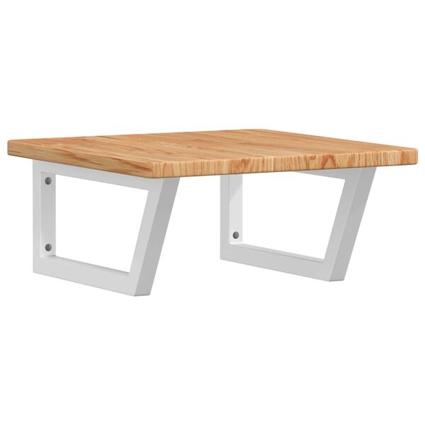 vidaXL Lentyna praustuvui, plienas ir ąžuolo medienos masyvas