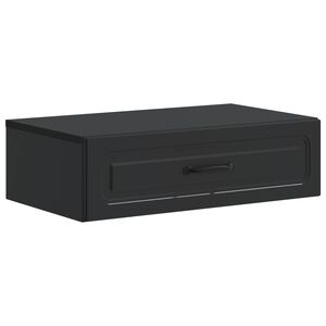 vidaXL Sieninis &scaron;oninis staliukas Juoda 59 x 34,5 x 17 cm