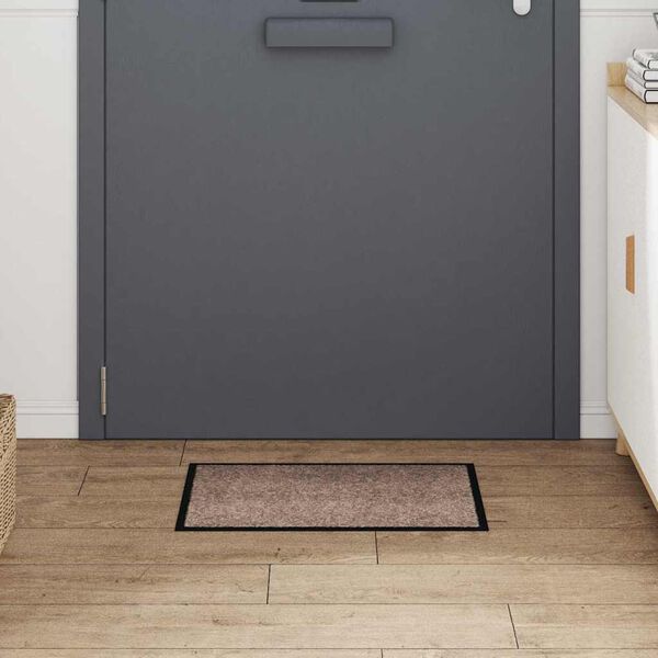 vidaXL Durų kilimėlis Smėlio 60 x 40 x 1.2 cm Teddy Audinys