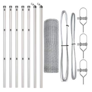 vidaXL Tvorelės stulpas Sidabro 10 x 0,4 m (13 mm tinklelis) Plienas