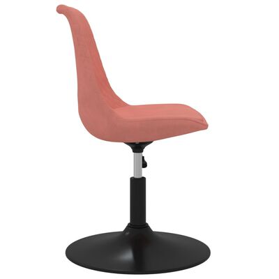 vidaXL Pasukamos valgomojo kėdės, 4vnt., rožinės spalvos, aksomas