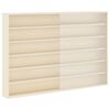vidaXL Sieninis vitrina su lentyna Smėlio 80 x 8,5 x 54 cm fanera