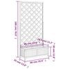 vidaXL Lovelis su treliažu, pilkos spalvos, eglės medienos masyvas