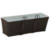 vidaXL Turėklas 2 pcs Juoda 50 x 17 x 17 cm Metalas