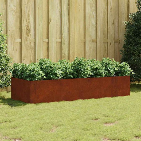 vidaXL Auk&scaron;tas sodo lovelis, 200x80x40cm, Corten plienas