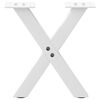 vidaXL Kavos staliuko kojelės, X formos, 2 vnt., baltos, 37x(30-31) cm, plienas