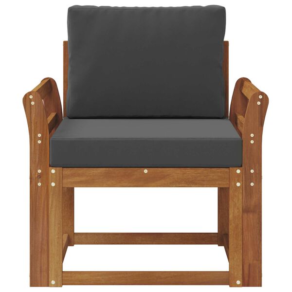 vidaXL Lauko sofa Tvirta akacijos mediena ir poliesteris Natūrali