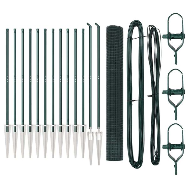 vidaXL Tvorelės stulpas Žalia 25 x 1,2 m (12 x 12 mm tinklas)