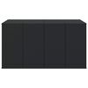 vidaXL Sodo dėžė pagalvėlėms, juoda, 194x100x103cm, PE ratanas
