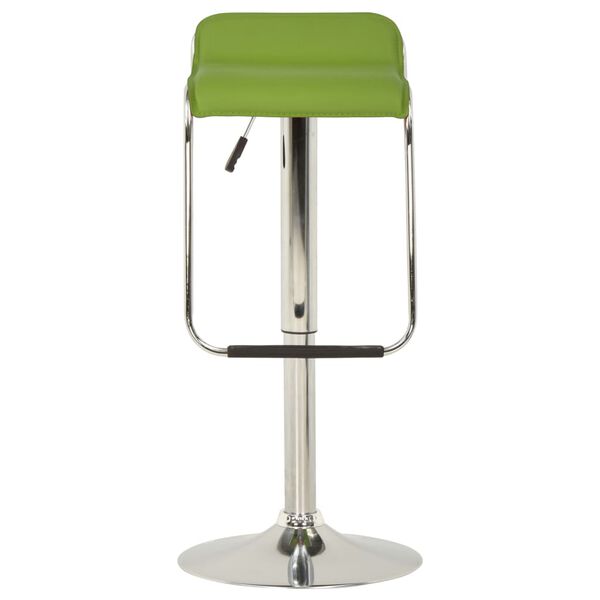 vidaXL Baro taburetės, 2vnt., žalios, audinys ir lenkta mediena