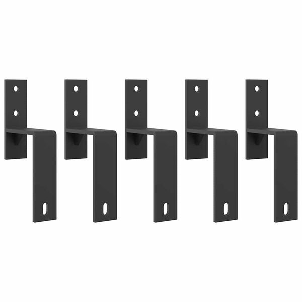 vidaXL Stumdomų durų įrangos rinkinys, juodos spalvos, 183 cm, plienas