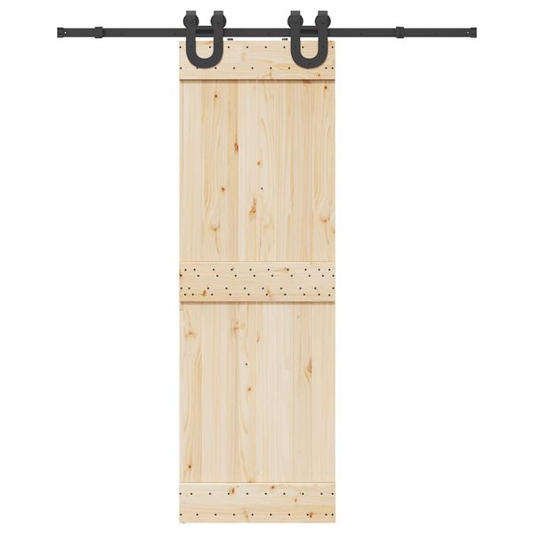 vidaXL Stumdomų durų įrangos rinkinys, juodos spalvos, 183cm, plienas