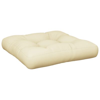 vidaXL Paletės pagalvėlė, kreminės spalvos, 50x50x12cm, audinys