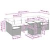 vidaXL Sodo Sofų Rinkinys su pagalve 8 pcs Pilka poliratanas