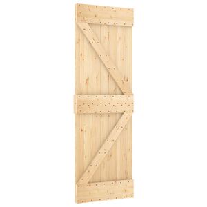 vidaXL Slankios durys NARVIK Natūrali ir juoda 70 x 210 cm (152,5 cm)