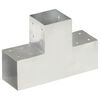 vidaXL Stulpo sujungimas, 101x101mm, galvanizuotas metalas, T formos