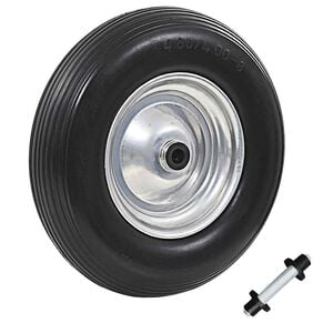 vidaXL Karučio ratas su a&scaron;imi, 4.00-8390mm, tvirtas PU