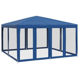 vidaXL Proginė palapinė su 8 tinklinėmis sienomis, mėlyna, 4x4m, HDPE