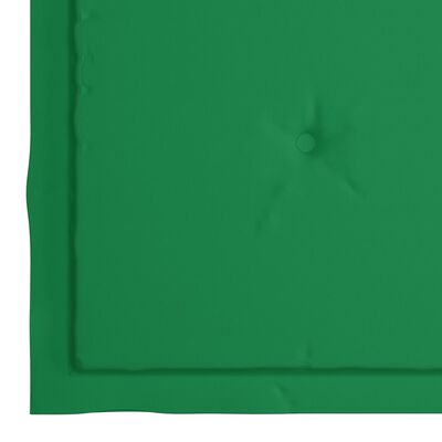 vidaXL Valgomojo kėdės su žaliomis pagalvėlėmis, 8vnt., tikmedis