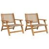 vidaXL Sodo baldai 2 pcs Smėlio 67 x 78 x 73 cm