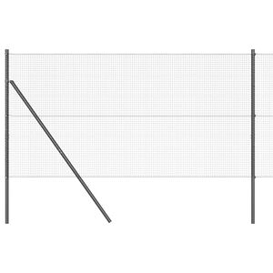 vidaXL Suvirintas vielos tvora žemės tvirtinimas 25 x 1,2 m Pilka