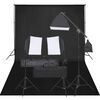 vidaXL Fotostudijos rinkinys su ap&scaron;vietimo rinkiniu ir fonu