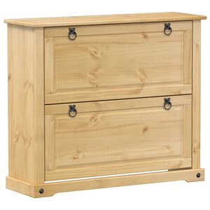 vidaXL Spintelė batams Corona, 99x32x85cm, pu&scaron;ies medienos masyvas