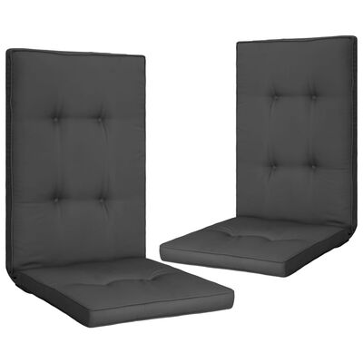 vidaXL Sodo kėdės pagalvėlės, 2vnt., antracito spalvos, 120x50x5cm