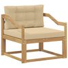 vidaXL Lauko Vidurinis Sofa Poliesteris Balta